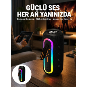 Bluetooth Hoparlör Uzun Pil Ömrü Taşınabilir Yüksek Ses Kaliteli Yeni Nesil
