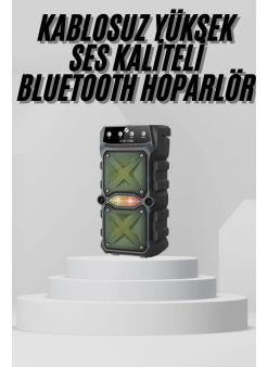 Bluetooth Hoparlör Yüksek Ses Kaliteli Büyük Boy Çift Çıkışlı Ses Bombası