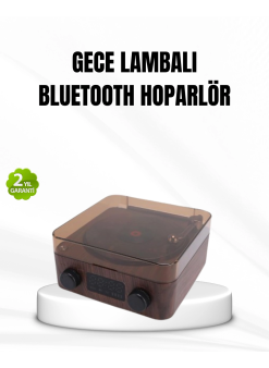 Bluetooth Hoparlörlü Gece Lambası Dijital Saat Ve Ambiyans Işığı Çok Amaçlı