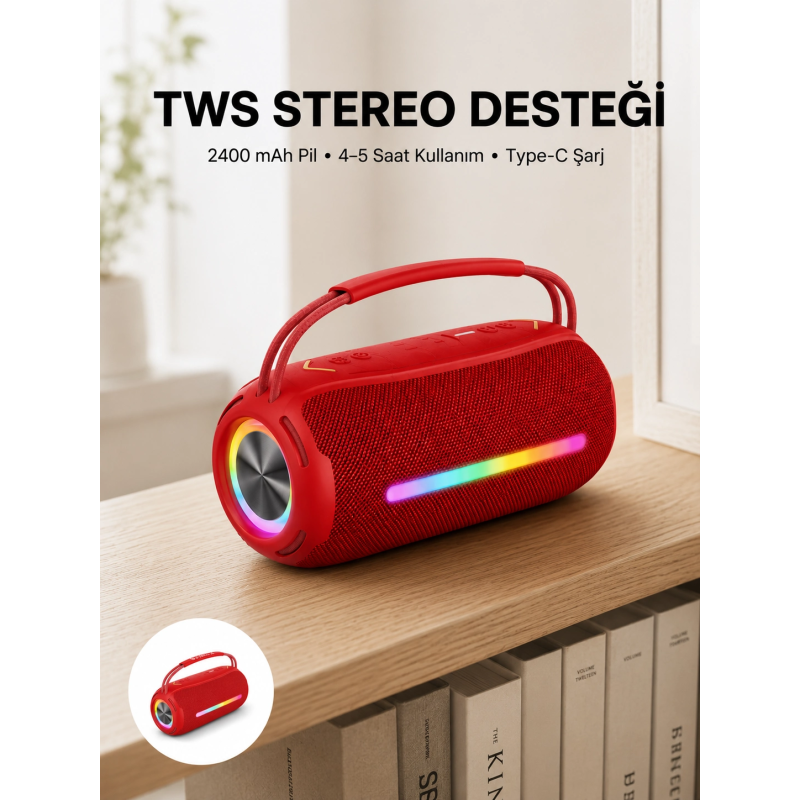 Bluetooth Kablosuz Hoparlör – Taşınabilir, Güçlü Ses Bluetooth Kablosuz Hoparlör – Taşınabilir, Güçlü Ses