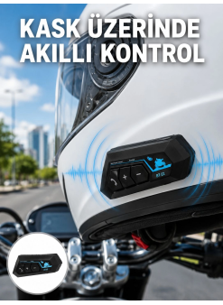 Bluetooth Kask Kulaklığı Intercom 5.0 Bluetooth Android Ve İos Uyumlu Yeni Nesil