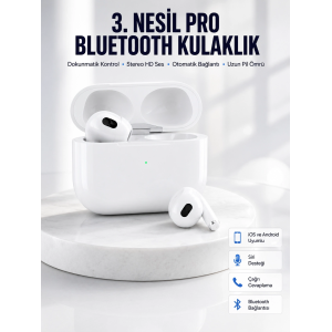 Bluetooth Kulaklık 3. Nesil Ios Android Uyumlu Yeni Nesil Wireless Charge