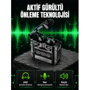 Bluetooth Kulaklık Kablosuz Anc Gürültü Önleyici Stereo Ses Yeni Nesil