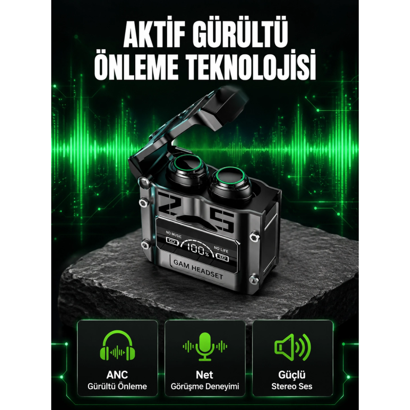 Bluetooth Kulaklık Kablosuz Anc Gürültü Önleyici Stereo Ses Yeni Nesil Bluetooth Kulaklık Kablosuz Anc Gürültü Önleyici Stereo Ses Yeni Nesil