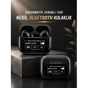 Bluetooth Kulaklık Kablosuz Ekranlı Anc/enc Destekli Dokunmatik