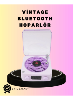 Bluetooth Retro Pikap Hoparlör – Projektörlü Gece Lambası