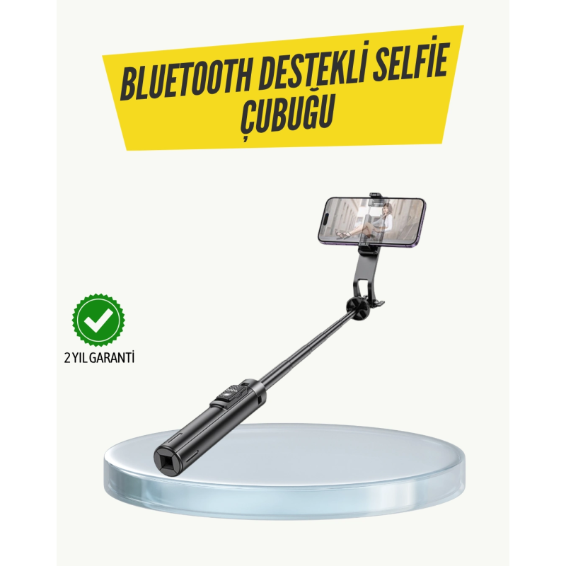 Bluetooth Selfie Çubuğu – Işıklı, Katlanabilir, Uzaktan Kumandalı Bluetooth Selfie Çubuğu – Işıklı, Katlanabilir, Uzaktan Kumandalı