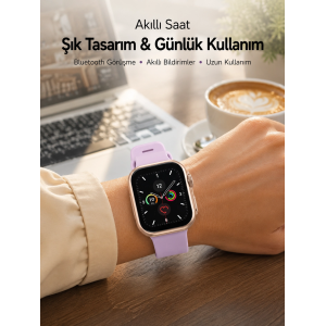 Bluetooth Telefon Görüşmesi, Nabız Ölçümü Ve Uyku Takibi Özellikli Akıllı Saat