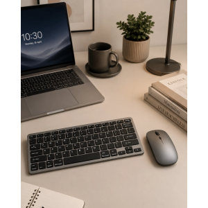 Bluetooth Ve 2.4g Destekli Kablosuz Klavye Mouse Seti Şarj Edilebilir
