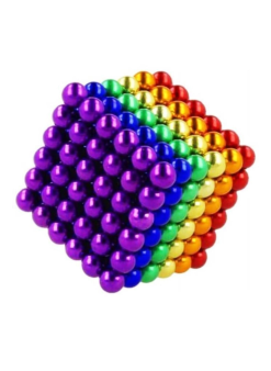 Boncuk Mıknatıs 216 Adet 5mm Mıknatıslı Lego Magnet Neo Cube Gümüş Neo Karışık