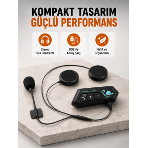 Bt22 Kablosuz Kask Kulaklığı – Bluetooth 5.0, Intercom, Su Geçirmez Ve Uzun Ömürlü Batarya Yeni Nesil