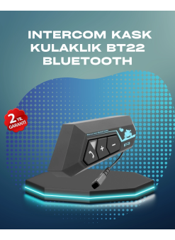 Bt22 Kask Bluetooth Kulaklık Su Geçirmez Motosiklet İletişim Sistemi