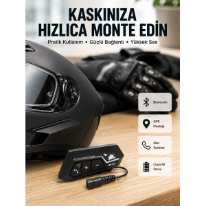 Bt22 Kask Bluetooth Kulaklık Su Geçirmez Motosiklet İletişim Sistemi Yeni Nesil