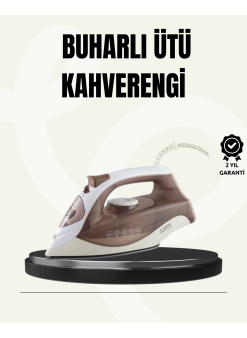 Buharlı Ütü 2200w Seramik Taban 300 Ml Kahverengi Dikey Ütüleme