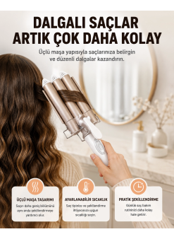 Bukle Saç Maşası – Kolay Kullanım, Sağlıklı Bukleler Yüksek Isılı Yeni Nesil