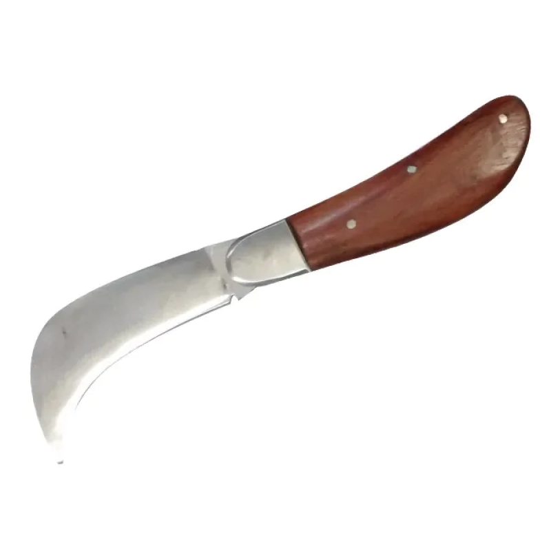 Bursa Çelik Eğri Bağ / Kablo / Aşı Çakısı, Ahşap Saplı - 22 Cm Bursa Çelik Eğri Bağ / Kablo / Aşı Çakısı, Ahşap Saplı - 22 Cm