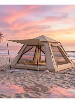 Büyük Aile Kamp Çadırı 240x240x160 Cm Gölgelikli 6 Kişilik Outdoor Çadır