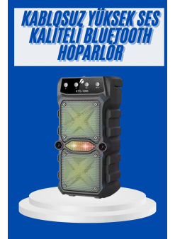 Büyük Boy Bluetooth Hoparlör Çoklu Bağlantı Çift Çıkışlı Taşınabilir Kesintisiz