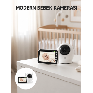 Büyük Ekranlı Bebek Kamerası Canlı İzleme Ve Ses Dinleme Yeni Nesil
