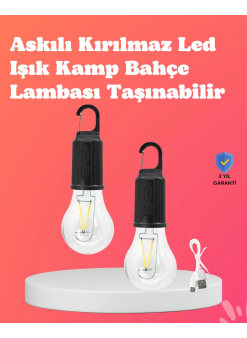 C Tipi Şarjlı Asılabilir Kamp Feneri