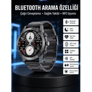 Çağrı Cevaplama Sesli Asistan Çoklu Dil Desteği 5.0 Bluetooth Akıllı Saat