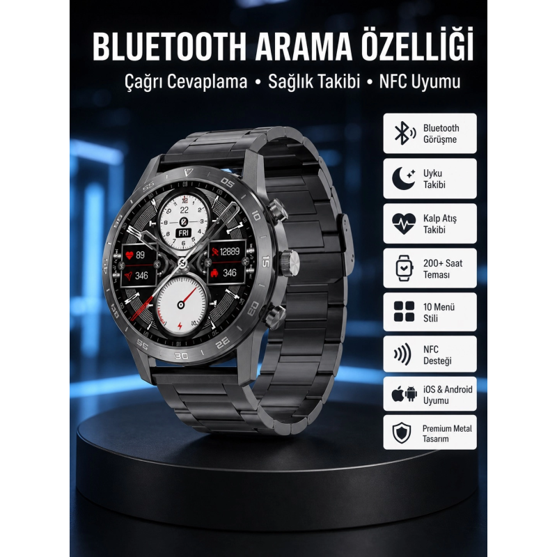 Çağrı Cevaplama Sesli Asistan Çoklu Dil Desteği 5.0 Bluetooth Akıllı Saat Çağrı Cevaplama Sesli Asistan Çoklu Dil Desteği 5.0 Bluetooth Akıllı Saat