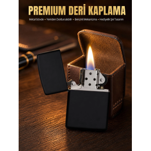 Çakmak Parlak Siyah Doldurulabilir Hedyelik Eşya