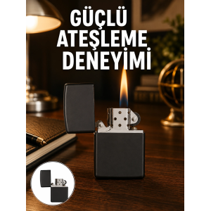 Çakmak Parlak Siyah Doldurulabilir Hedyelik Eşya Yeni Nesil