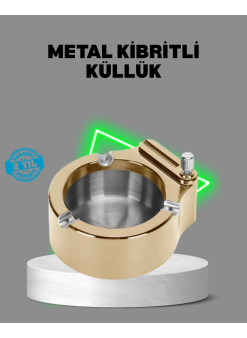 Çakmaklı Küllük Paslanmaz Metal Dayanıklı Tasarım