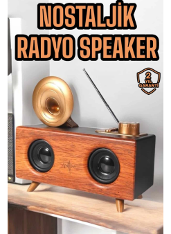 Çalar Radyo Müzik Kutusu Nostaljik Hoparlör Speaker