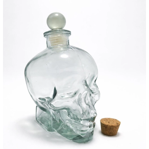 Cam Kurukafa İçki Şişesi 16 Cm Alk2154