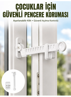 Cam Pencere Açılma Kontrol Kilidi Kolay Montaj 3’lü Yeni Nesil
