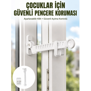 Cam Pencere Açılma Kontrol Kilidi Kolay Montaj 3’lü Yeni Nesil