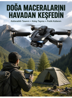 Canlı Görüntü Aktarımlı Çift Kameralı Uzaktan Kumandalı Drone