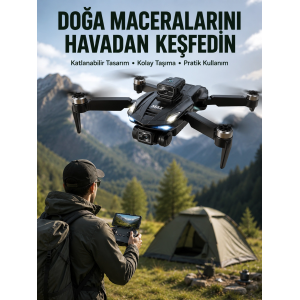Canlı Görüntü Aktarımlı Çift Kameralı Uzaktan Kumandalı Drone