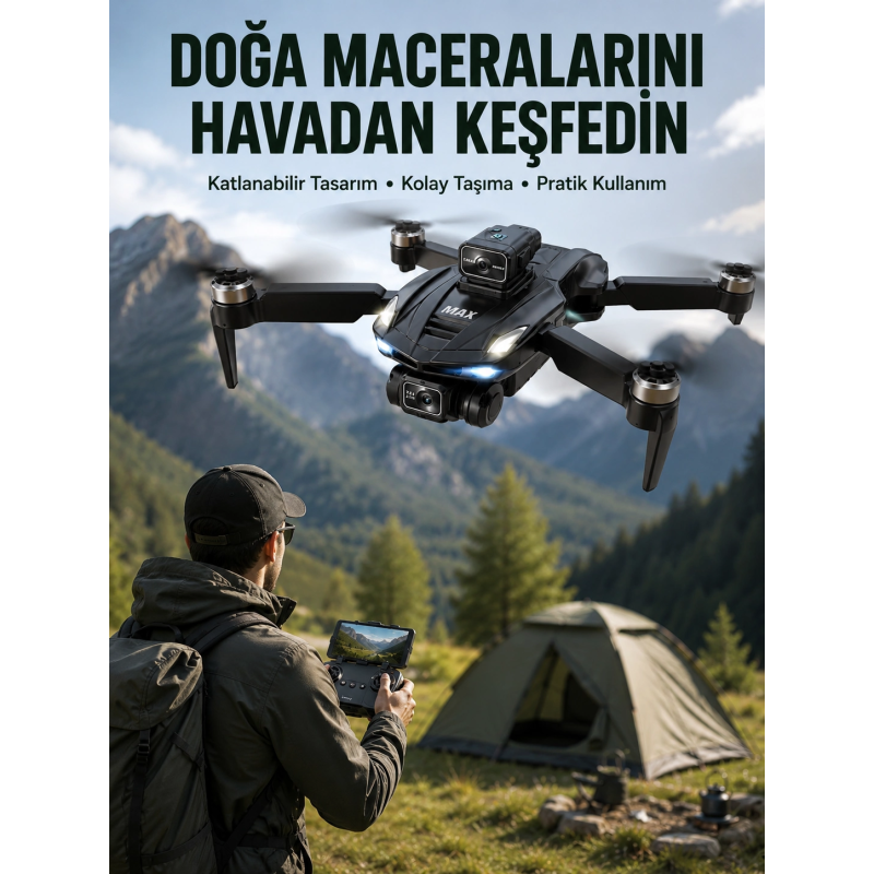 Canlı Görüntü Aktarımlı Çift Kameralı Uzaktan Kumandalı Drone Canlı Görüntü Aktarımlı Çift Kameralı Uzaktan Kumandalı Drone