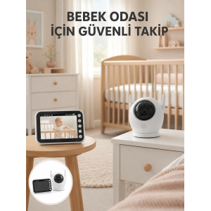 Canlı İzleme Özellikli Ortam Dinlemeli Bebek Monitörü Yeni Nesil