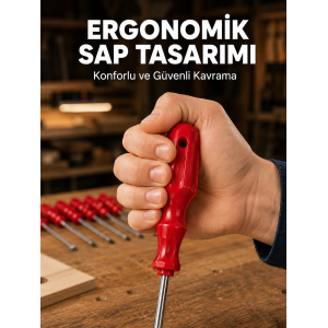 Çelik 7'li Tornavida Seti Ergonomik Sap Profesyonel Kullanım