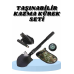 Çelik Katlanır Fonksiyonel Kamp Kazma Kürek Ve Kesme Aleti Seti Küçük Kazma Kürek Seti Çelik Katlanır Fonksiyonel Kamp Kazma Kürek Ve Kesme Aleti Seti Küçük Kazma Kürek Seti