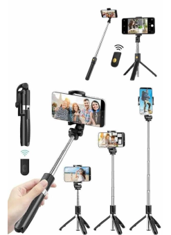 Cep Telefonu Tripod Standı Manyetik Selfie Sopa Bluetooth Uzaktan Kumandalı