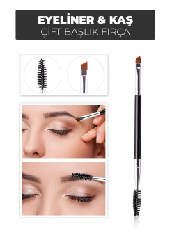 Çift Başlıklı Eyeliner Ve Kaş Fırçası – Kolay Uygulama Ve Mükemmel Sonuçlar