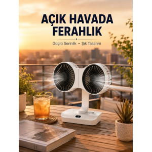 Çift Başlıklı Masa Ve Duvara Monte Edilebilir Vantilatör