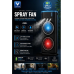 Çift Başlıklı Sprey Fan Nemlendirici Ve Renkli Led Işıklı Siyah