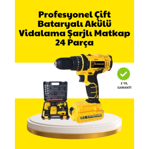 Çift Bataryalı 12v Akülü Matkap | 10 Mm Metal, 20 Mm Ahşap Delme Kapasitesi