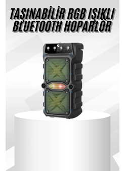 Çift Çıkışlı Güçlü Bataryalı Kablosuz Yüksek Ses Kaliteli Bluetooth Hoparlör