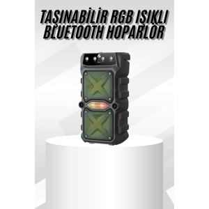 Çift Çıkışlı Güçlü Bataryalı Kablosuz Yüksek Ses Kaliteli Bluetooth Hoparlör