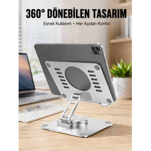 Çift Eksenli Ayarlanabilir Tablet Destek Standı Yeni Nesil