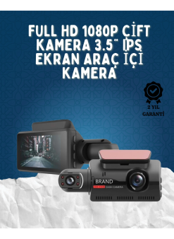 Çift Görüşlü Dashcam – Gece Görüşlü 1080p Araç İçi Güvenlik Kamerası
