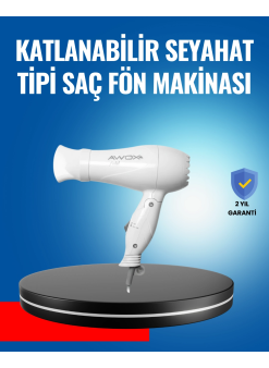 Çift Isı Ve Hız Ayarlı Katlanabilir Saç Kurutma Makinesi