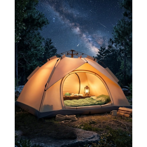 Çift Katmanlı Kamp Çadırı Otomatik Kurulum Suya Dayanıklı Outdoor Çadır